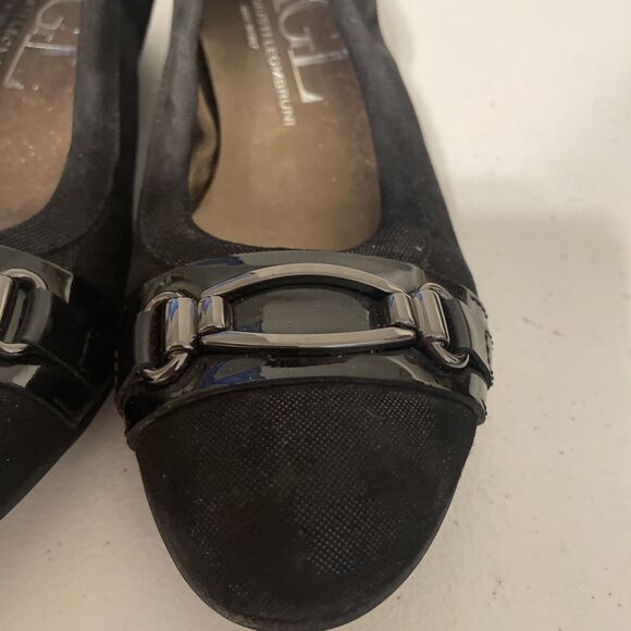 AGL Attilio Giusti Leombruni Ballet Flat Shoes Black/Nero Women’s Sz 6.5 - Picture 2 of 14